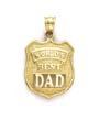 
14k Worlds Best Police Dad Pendant
