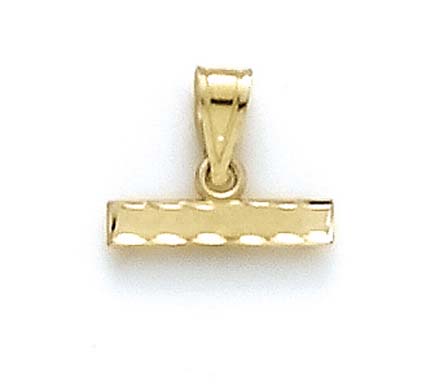 
14k Yellow Gold Large Top Bar For Sports Number Pendant
