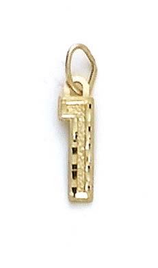 
14k Yellow Gold Small Sport Number 1 Pendant
