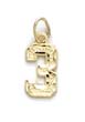 
14k Small Sport Number 3 Pendant
