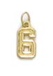 
14k Small Sport Number 6 Pendant
