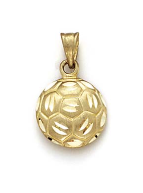 
14k Yellow Gold Soccer Ball Pendant
