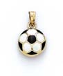
14k Enamel Dome Soccer Ball Pendant
