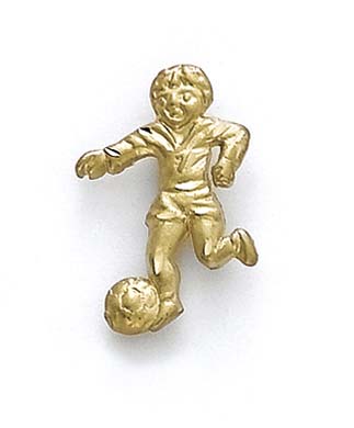 
14k Yellow Gold Soccer Player Pendant
