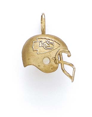 
14k Yellow Gold Polished Small Kc Chiefs Helmet Pendant
