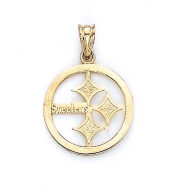 
14k Yellow Gold Polished Small Pittsburgh Steelers Pendant
