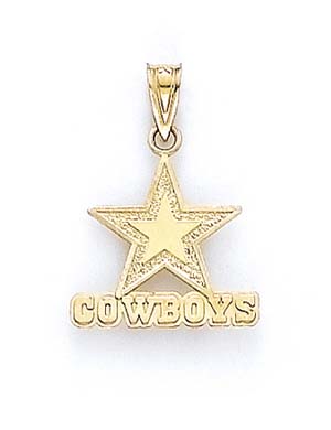 
14k Yellow Gold Small Dallas Cowboys Logo Pendant
