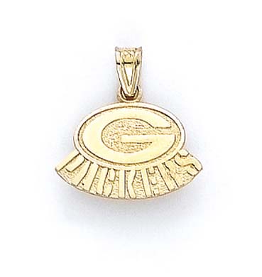 
14k Yellow Gold Small Green Bay Packers Pendant
