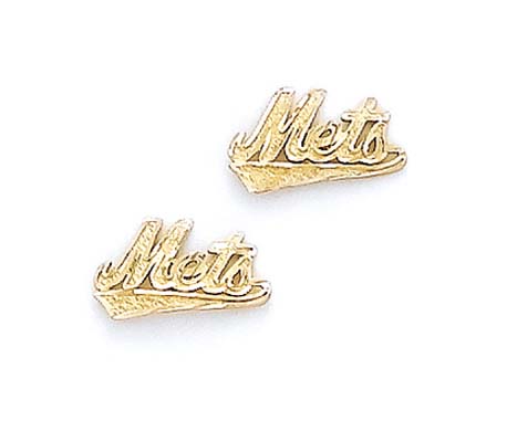 
14k Yellow Gold NY Mets Earrings
