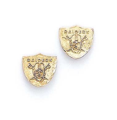 
14k Yellow Gold Oakland Raiders Earrings
