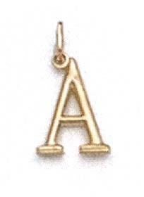 
14k Yellow Gold Initial A Pendant 11/16 Inch Long
