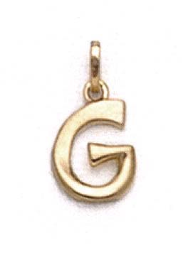 
14k Yellow Gold Polished Initial G Pendant 11/16 Inch Long
