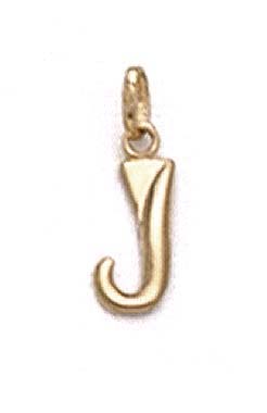
14k Yellow Gold Polished Initial J Pendant 11/16 Inch Long
