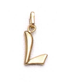 
14k Yellow Gold Polished Initial L Pendant 11/16 Inch Long
