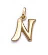 
14k Polished Initial N Pendant 11/16 Inch

