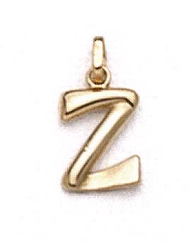 
14k Yellow Gold Polished Initial Z Pendant 11/16 Inch Long
