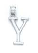 
14k White Initial Y Pendant 1 3/8 Inch Lo
