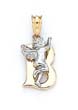 
14k Initial B with Angel Pendant 3/4 Inch
