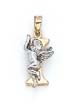 
14k Initial I with Angel Pendant 3/4 Inch
