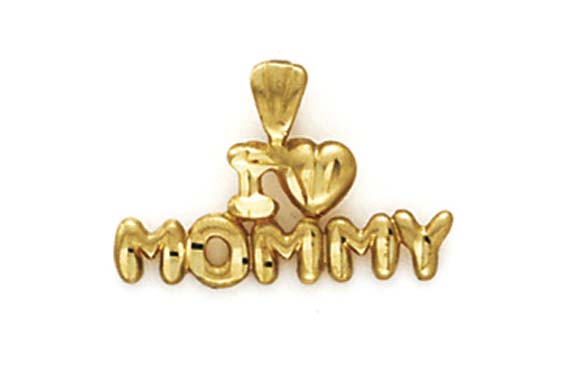 
14k Yellow Gold I Love Mommy Pendant
