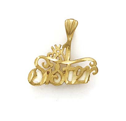 
14k Yellow Gold Number One Sister Pendant
