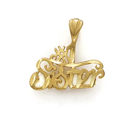 
14k Yellow Gold Number One Sister Pendant
