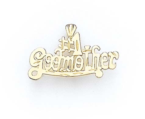 
14k Yellow Gold Number One Godmother Pendant

