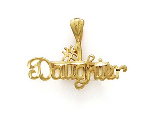
14k Yellow Gold Number One Daughter Pendant
