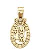 
14k Number One Mom Oval Hearts Pendant

