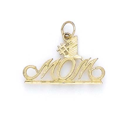 
14k Yellow Gold Number One Mom Pendant
