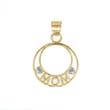 
14k Two-Tone Mom In Circle Pendant
