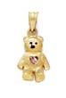
14k Teddy Bear October Birthstone Pendant
