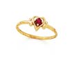 
14k 3mm Round Ruby Heart Ring
