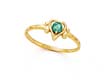 
14k 3mm Round Emerald Heart Ring
