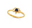 
14k 3mm Round Sapphire Heart Ring
