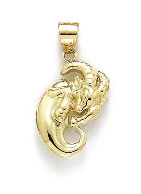 
14k Yellow Gold Polished Zodiac-Aries Pendant
