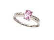 
14k White Created Pink Sapphire Diamond R
