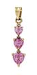 
14k Created Pink Sapphire Diamond Pendant
