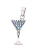 
14k Martini Blue Topaz and Diamond Pendan
