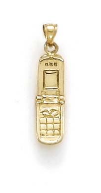 
14k Yellow Gold Open Cell-Phone Pendant
