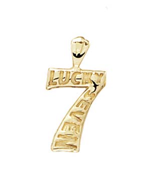 
14k Yellow Gold Lucky Number 7 Pendant
