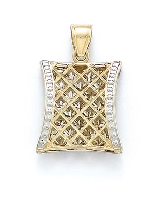 
14k Two-Tone Gold Gallery Pendant
