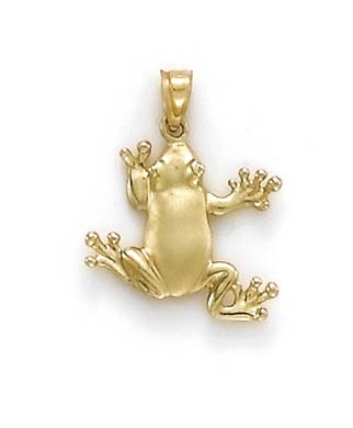 
14k Yellow Gold Polished Frog Pendant
