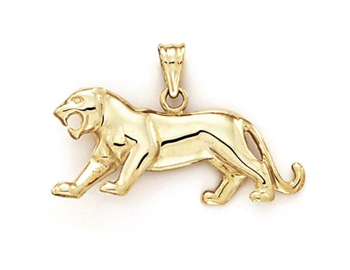 
14k Yellow Gold Polished Panther Pendant
