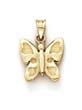 
14k Butterfly Carved Hearts Pendant
