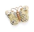 
14k Tricolor Butterfly Pin
