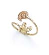 
14k Two-Tone Shell Crab Toe Ring
