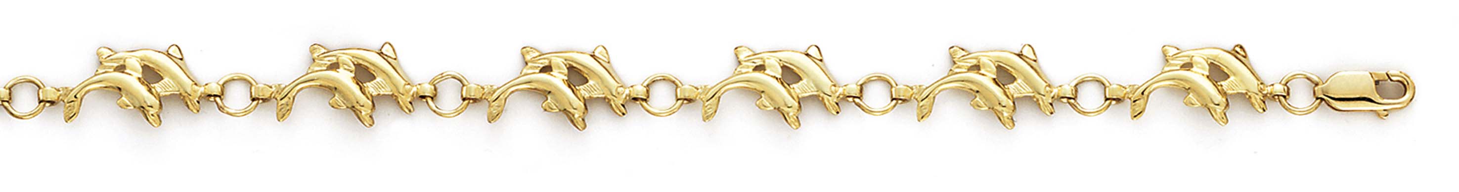 
14k Dolphin Bracelet - 7.25 Inch
