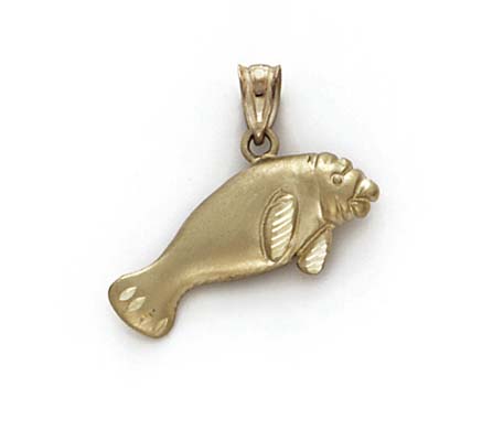 
14k Yellow Gold Sea Lion Pendant
