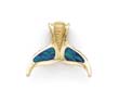 
14k Whale Tail Opal Inlay Pendant
